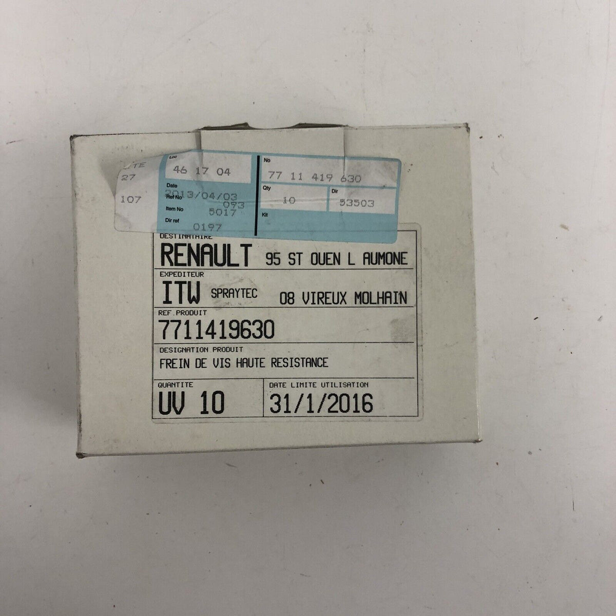 GENUINE RENAULT THREADLOCK 10ML (7711419630) – Genuine Parts Ltd