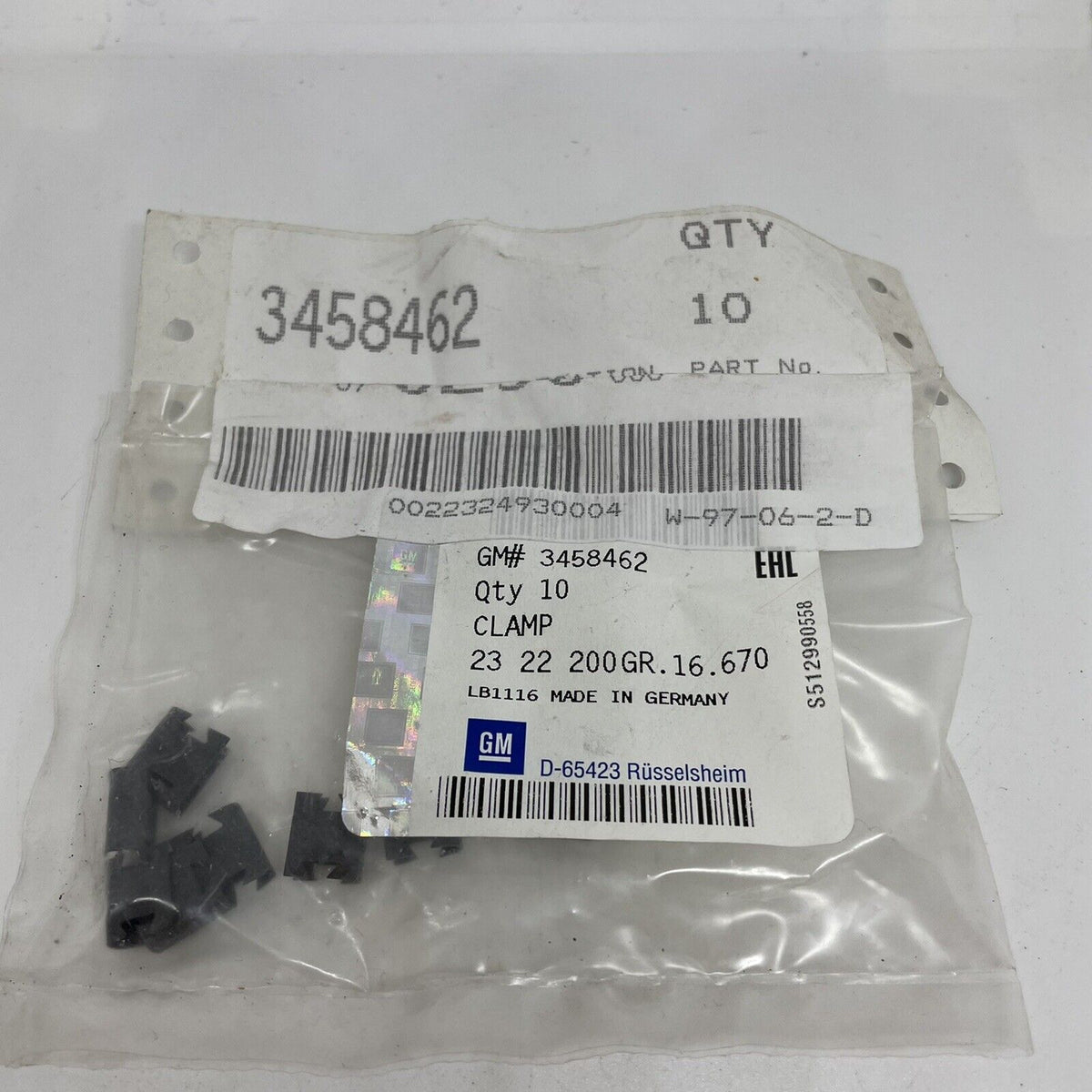 VAUXHALL CLAMP - GENUINE NEW - 3458462 X7 – Genuine Parts Ltd 