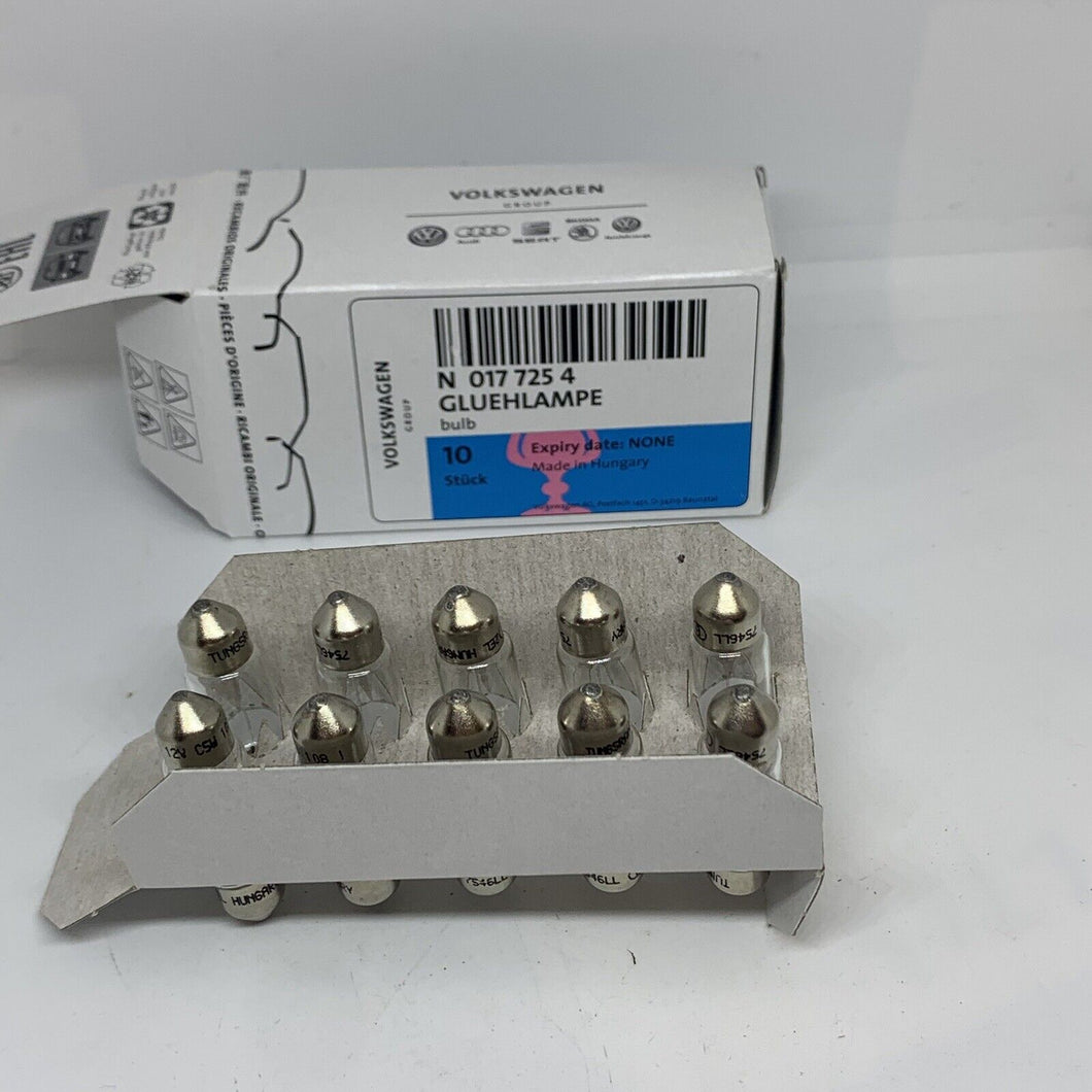 Genuine Volkswagen N 0177254 Bulb 'longlife' C5WLL-12V5W x10