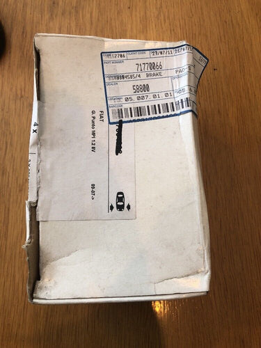 Genuine Fiat Punto MPI 1.2 Front Brake Pad Set Brand New 71770066