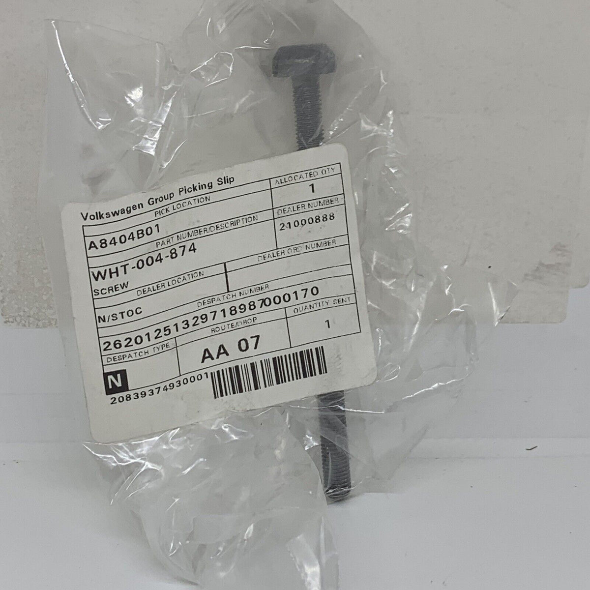 New Genuine Audi-Porsche Outer Round Screw x1 WHT004874 / WHT-004-874 ...