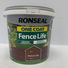 Load image into Gallery viewer, Ronseal 5L One Coat Fence Life Quick Dry Garden Shed &amp; Fence Paint All Colours