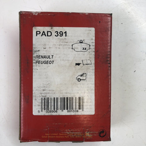 Genuine apac pad 391 Peugeot 86-88 Renault 1979  Classic car brake axle set