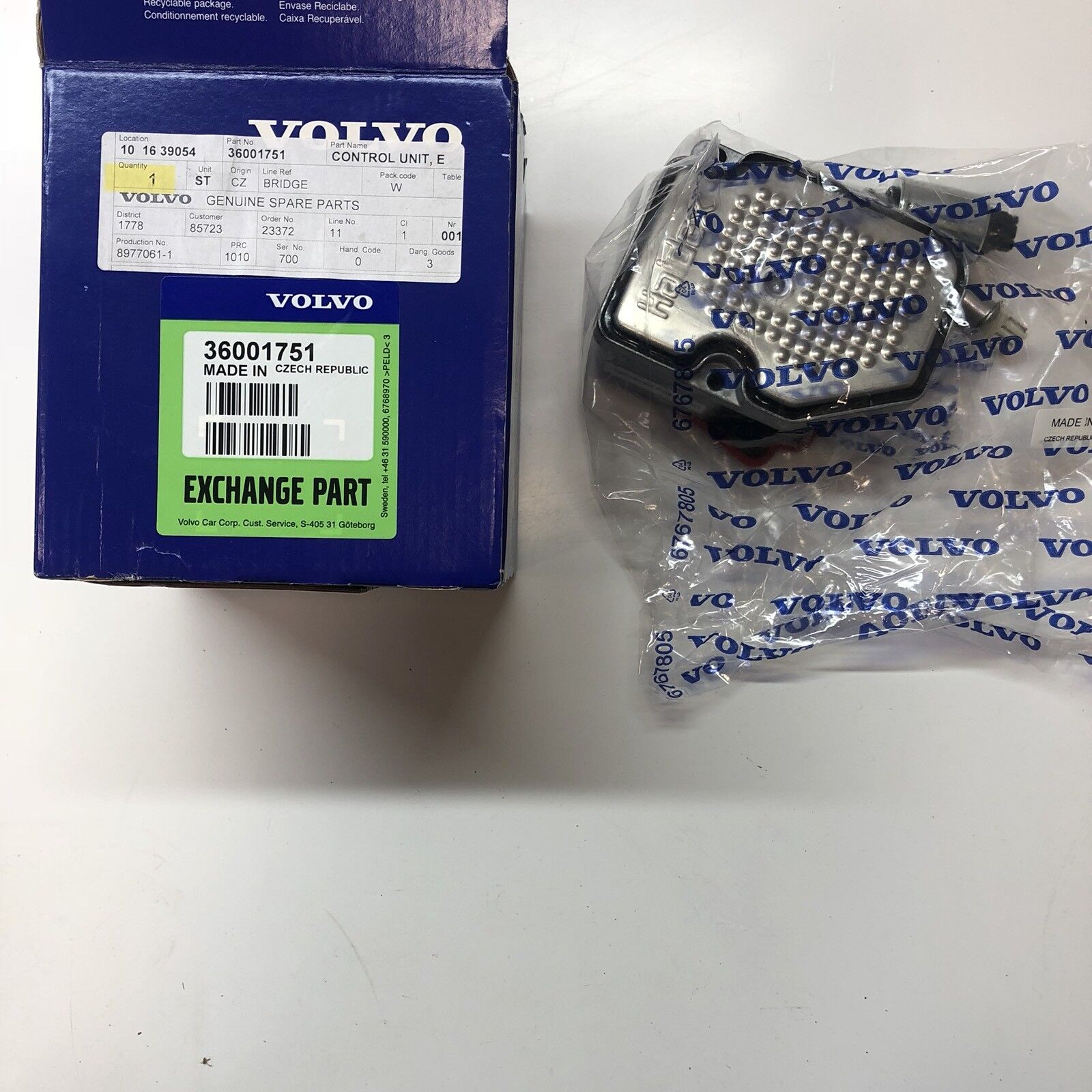 Genuine Volvo V70II AWD CONTROL UNIT 36001751 – Genuine