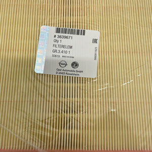 3639671 Air Filter New genuine Vauxhall part