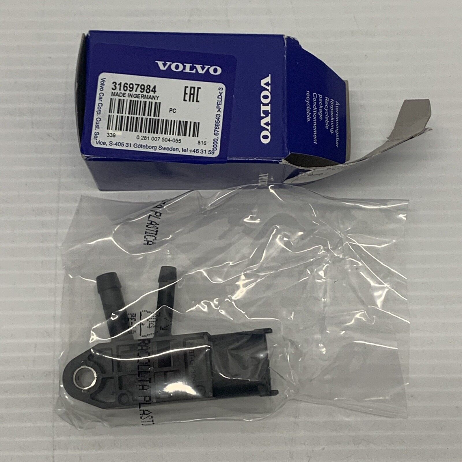Genuine Volvo V40 XC70 XC90 Exhaust Pressure Sensor 31697984