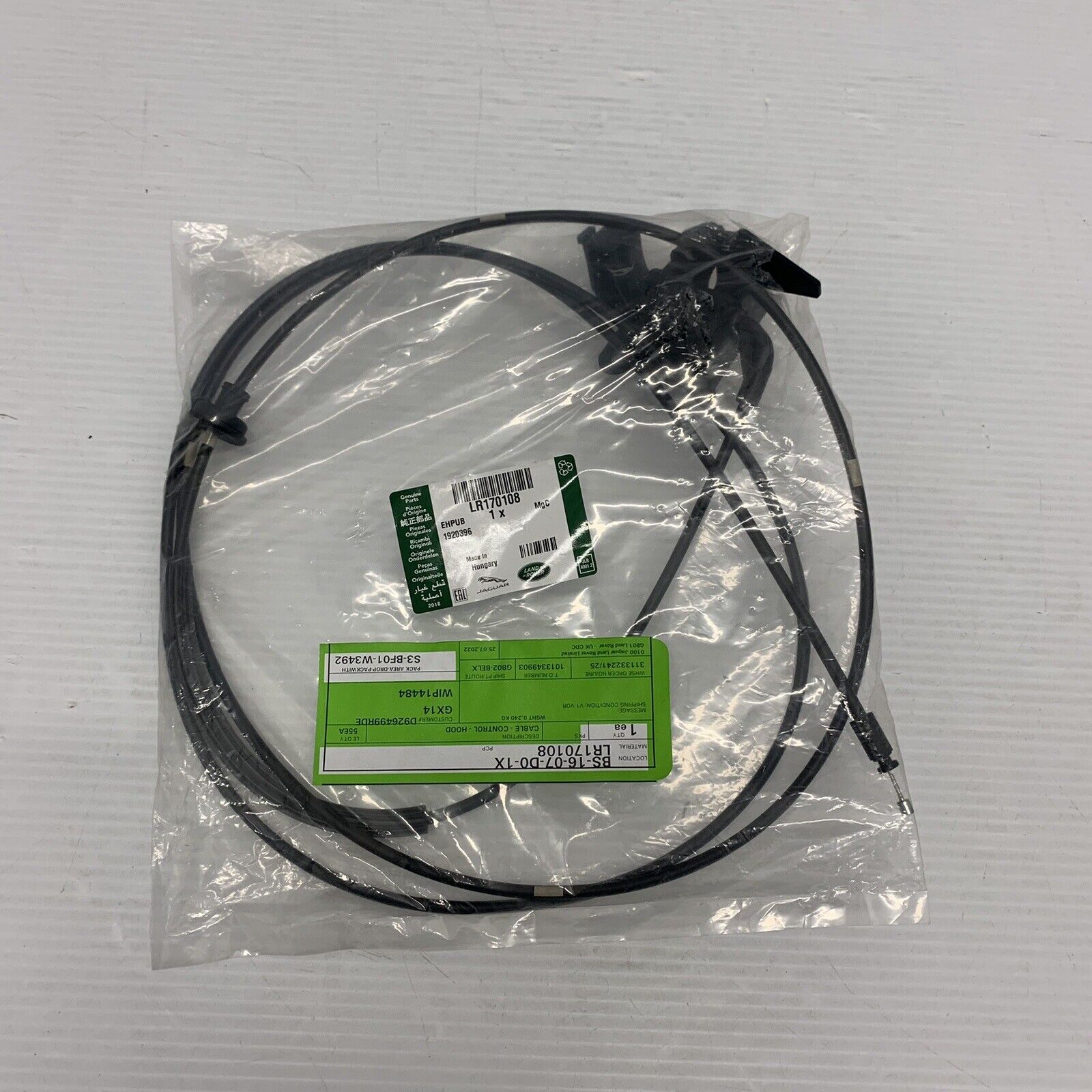 Genuine Range Rover Evoque 2019+ Hood Control Cable LR133719 