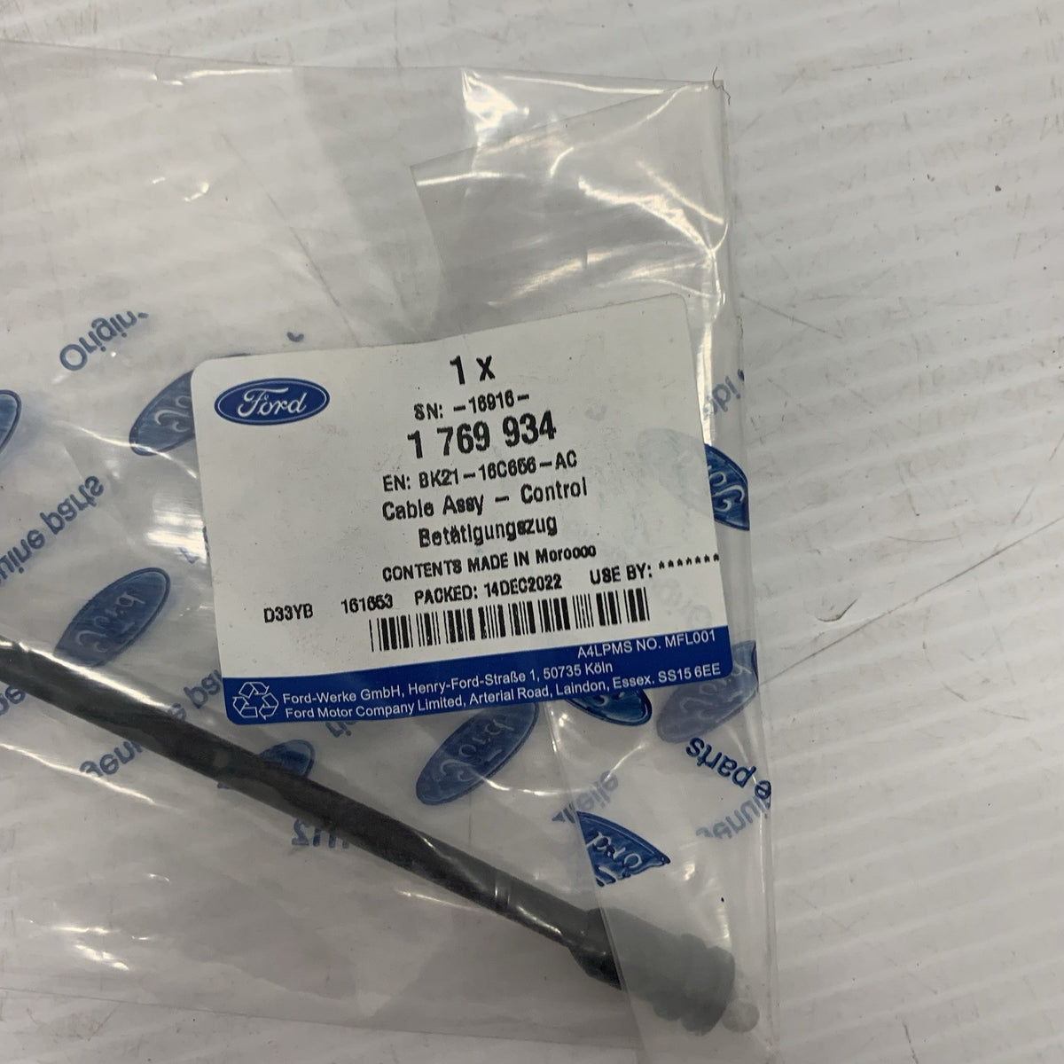 Genuine Ford Hood Parts 1769934 – Genuine Parts Ltd