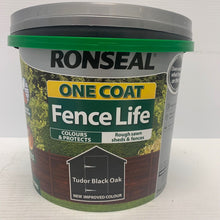 Load image into Gallery viewer, Ronseal 5L One Coat Fence Life Quick Dry Garden Shed &amp; Fence Paint All Colours