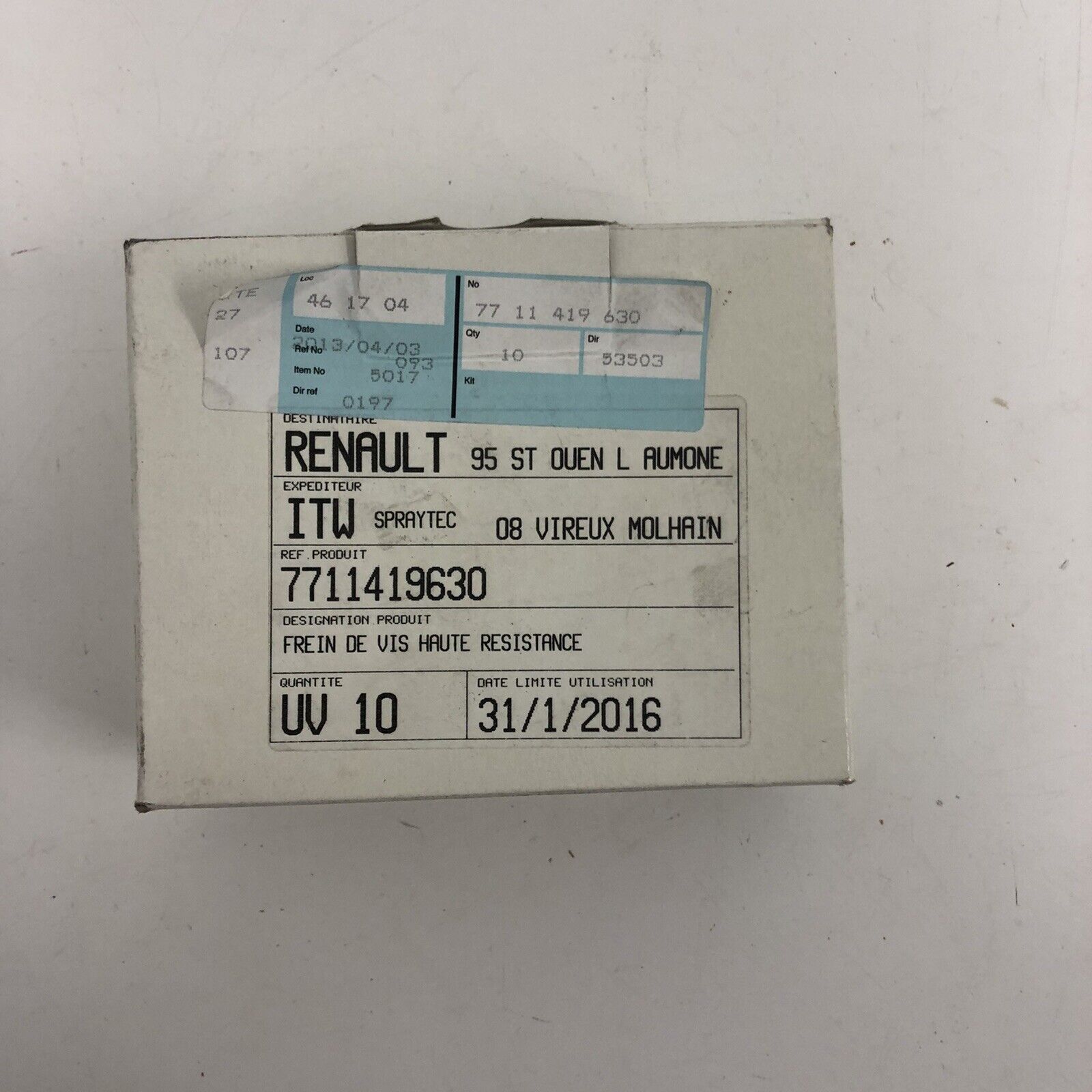 GENUINE RENAULT THREADLOCK 10ML (7711419630) – Genuine Parts Ltd