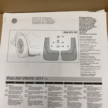 Load image into Gallery viewer, Genuine Volkswagen polo 6r 6c rear mud flap set 2g0075101
