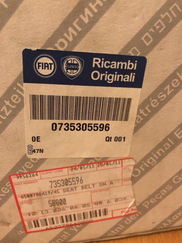 Genuine Fiat Doblo 2000-05 Front Safety Belt Beand New 735305596