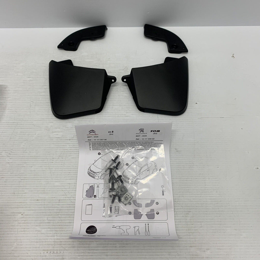 GENUINE FOR CITROEN C1 B4 - REAR MUDFLAPS MUD GUARDS SET 1611180780