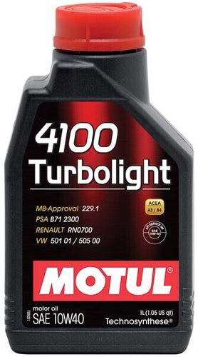 Engine Oil Top Up 1 LITRE Motul 4100 Turbolight 10W-40 brand new