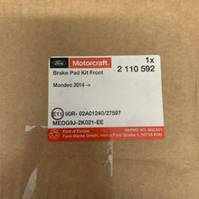 Load image into Gallery viewer, Genuine Ford 2110592 KIT BRAKE PAD FRONT LINING