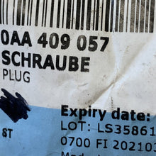 Load image into Gallery viewer, VW Touareg Pheaton A4 Rear or Front Axle Sealing plug 0AA409057 New genuine Audi