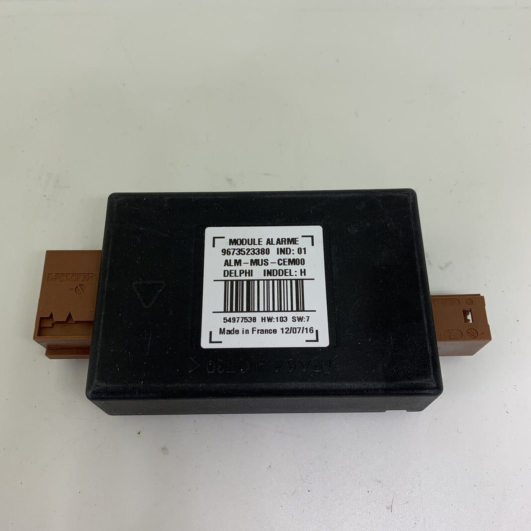 Genuine Citroen alarm module with part number 1607747880