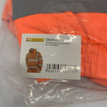 Load image into Gallery viewer, B-Seen Bomber Jacket Hi Vis Safety Fleece Lined Hood Waterproof (embroidered) M