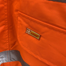 Load image into Gallery viewer, B-Seen Bomber Jacket Hi Vis Safety Fleece Lined Hood Waterproof (embroidered) M