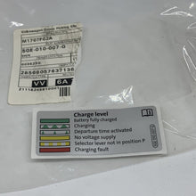 Load image into Gallery viewer, Genuine Volkswagen Audi Skoda 'charge status' sign 5GE010007G