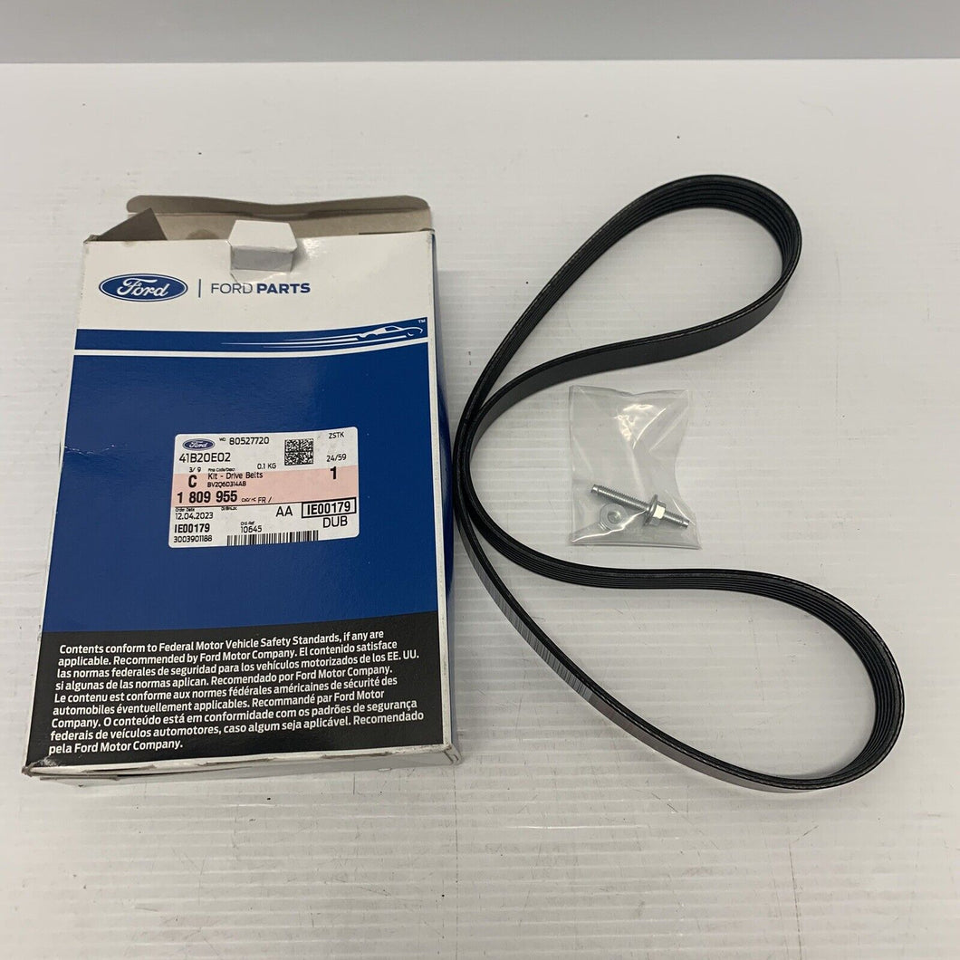 Genuine Ford Fiesta Mk8 1.25 1.4 1.6 B-Max Drive Belt Kit V-Ribbed 1809955