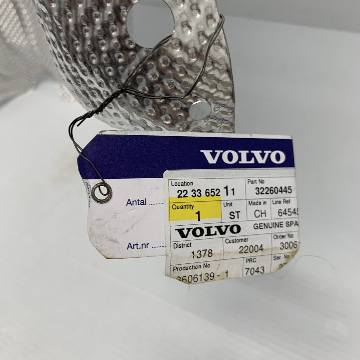 Genuine Volvo Heat Shield 32260445 – Genuine Parts Ltd