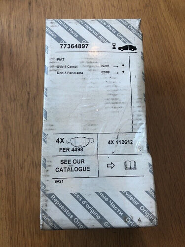 Genuine Fiat Doblo 1.3 1.9 Front Brake Pad Set Brand New 77364897