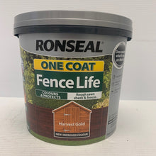 Load image into Gallery viewer, Ronseal 5L One Coat Fence Life Quick Dry Garden Shed &amp; Fence Paint All Colours