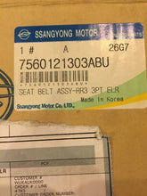 Load image into Gallery viewer, Genuine Ssangyong Seat Belt Assembly Brand New 7560121303ABU